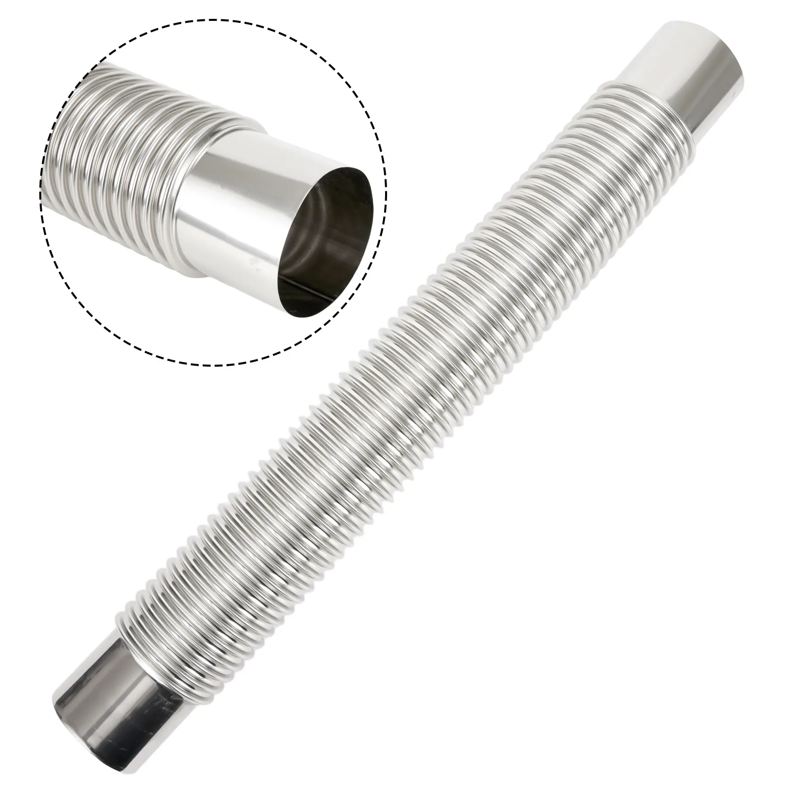 Stainless Steel Elbow Chimney Liner Bend Multi Flue Stove Pipe 50cm Stretching Stove Pipe Flexible Hose
