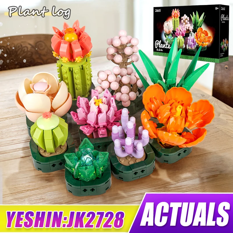 Piante In Vaso Fai Da Te Succulente Modello Cactus Gypsophila Bonsai Tree Giardini Building Blocks Decorazione Della Casa Mattoni Giocattoli Per Bambi