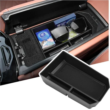Per BMW Serie 5 i5 G60 G68 2024-2025 ABS Auto Bracciolo di Controllo Centrale Scatola di Immagazzinaggio Organizzatore Vassoio Accessori Per Interni Auto