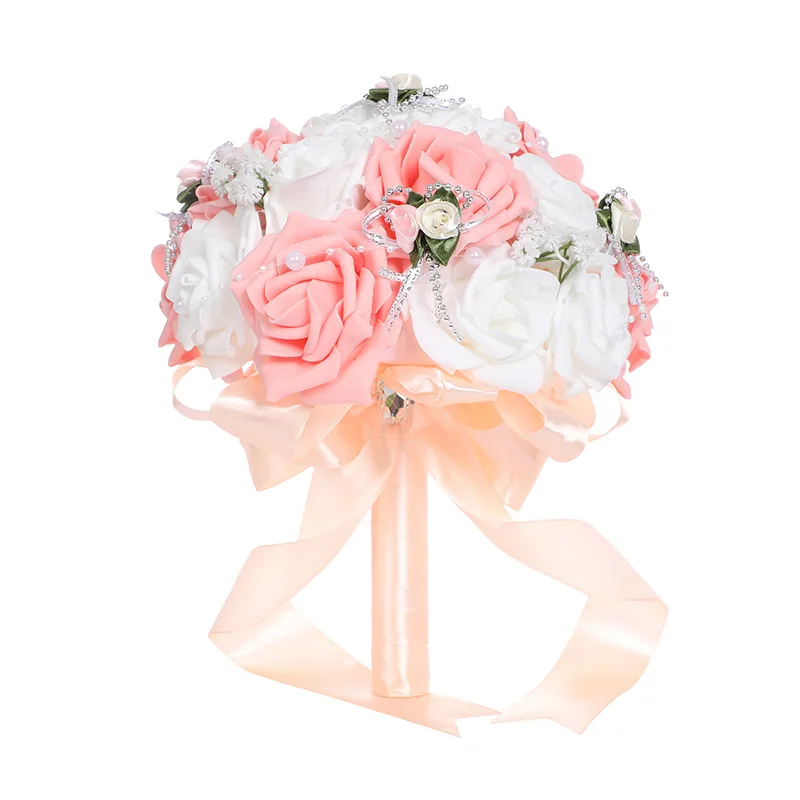 

1pcs Bride and Bridesmaids Holding Flowers Home Decoration Accessories Bridal Wedding Bouquet Valentine's Day Gifts