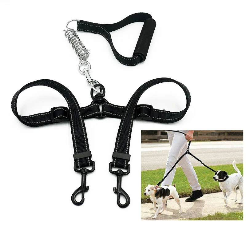 Pet Dog Leash Double Dog Walking Lead Two Dog Leash Splitter Doubleended Without Elasticity