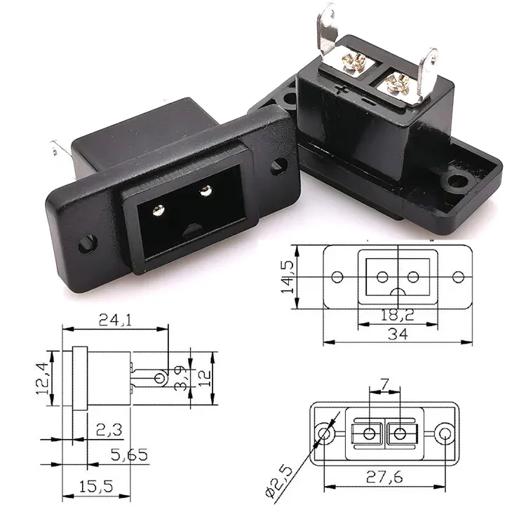B type car refrigerator Dc power supply plug socket interface Universal B word mouth refrigerator female socket for Electrical Socket Power Socket
