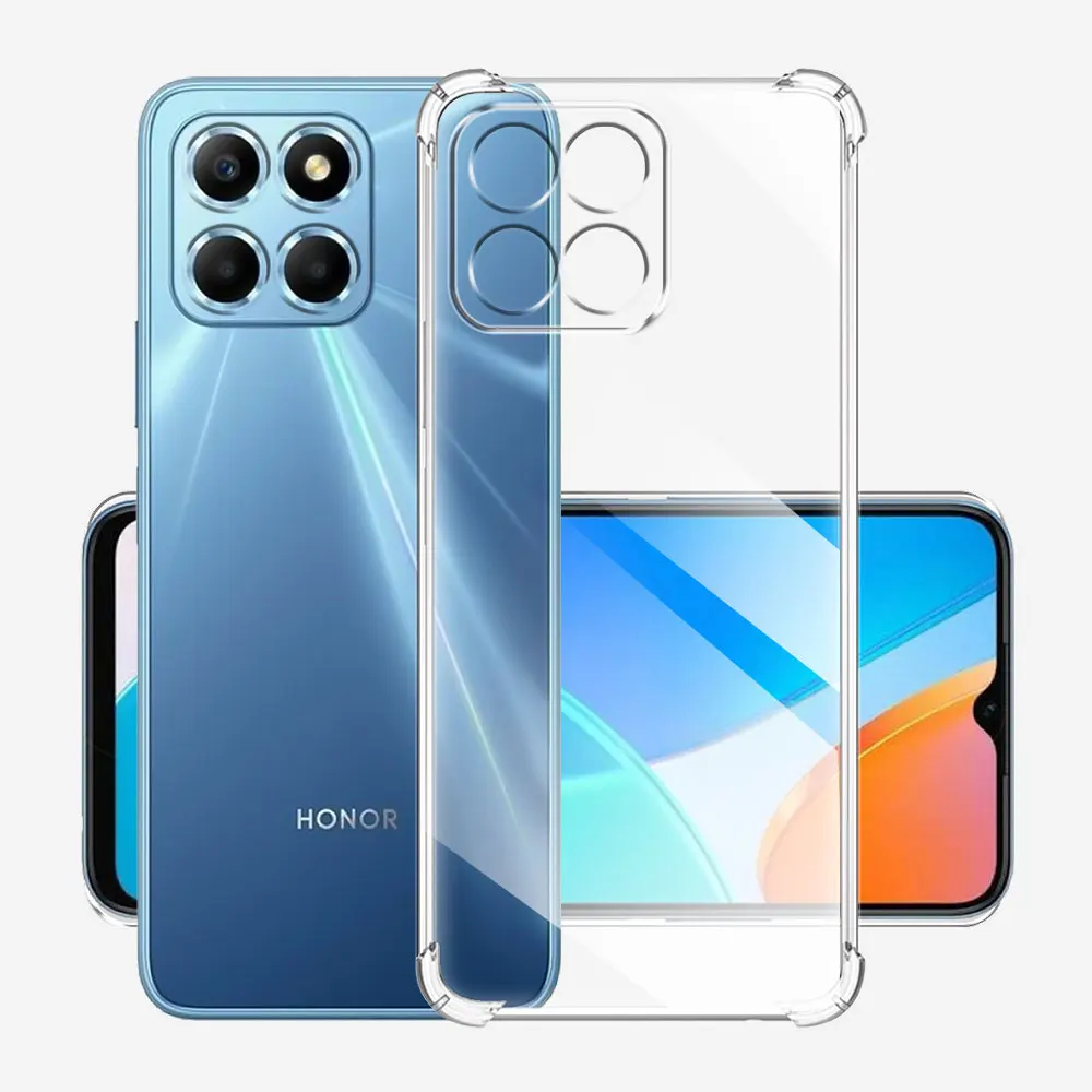 Clear Shockproof Silicone Phone Case - Transparent Protective Cover