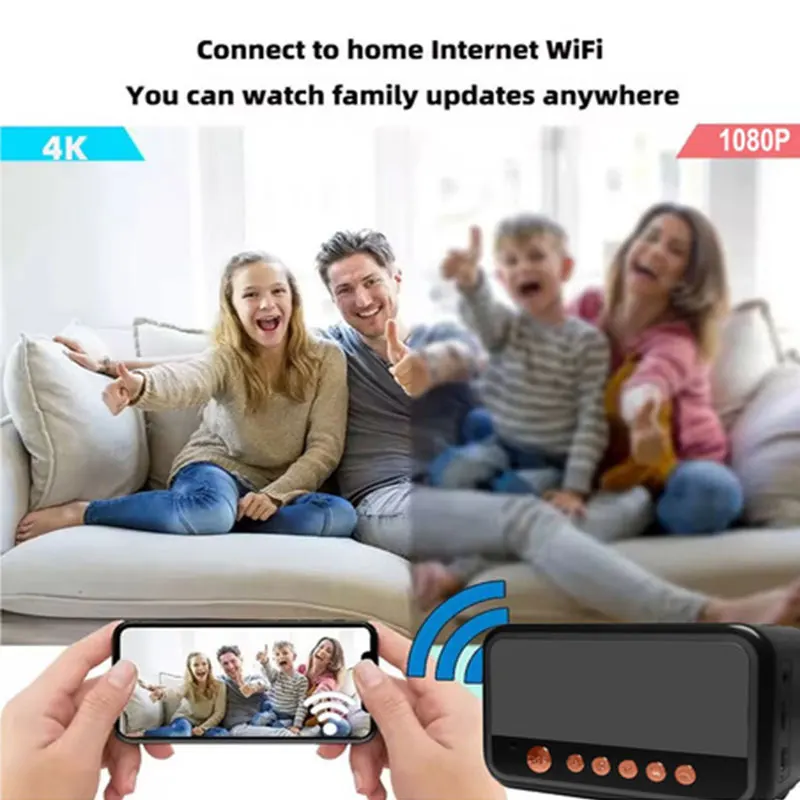 Ansicht der Wecker-Kamera in schwarzer Ausführung