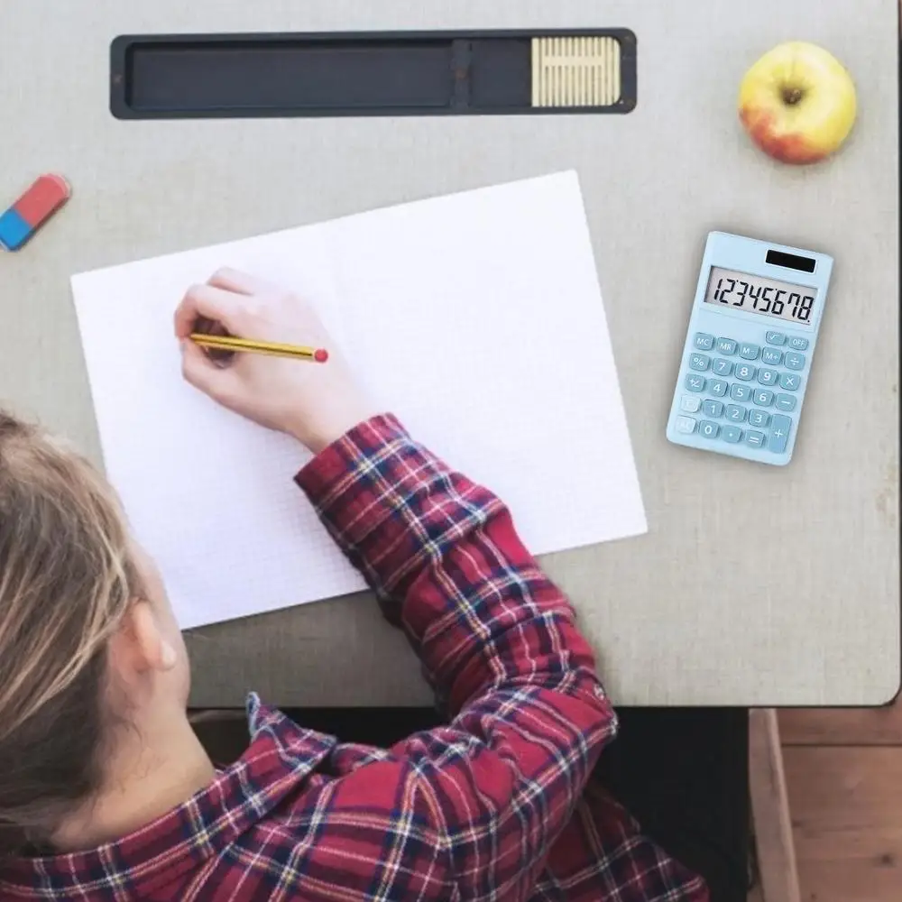 Description Picture 2 of item8 Digits Solar Calculator Electronic Calculator Desktop Calculators Home Office School Calculators Financial Accounting Tools