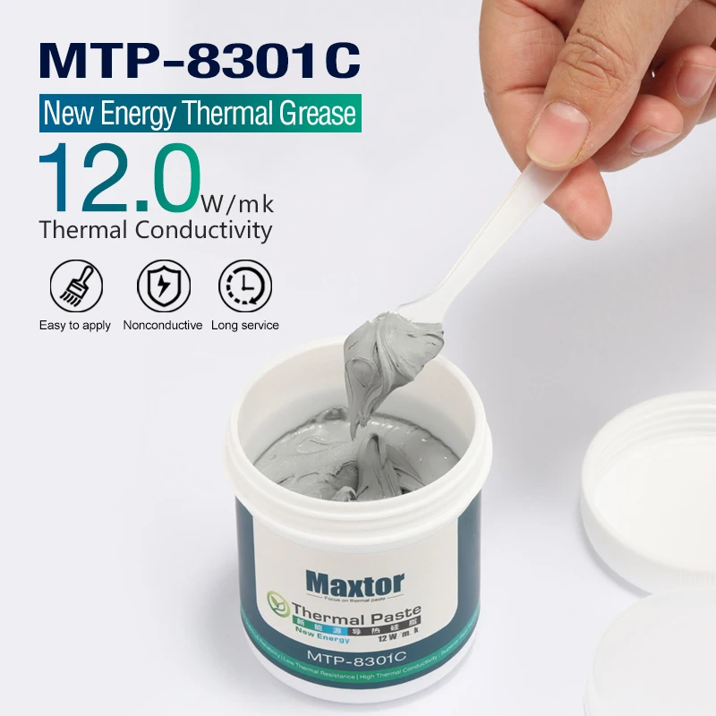 Pasta Térmica 12w mk 150g 300g para o fã de Refrigeração Cpu pc Gpu Vga Ps4 Computador 5g Mcu - Imagem 6