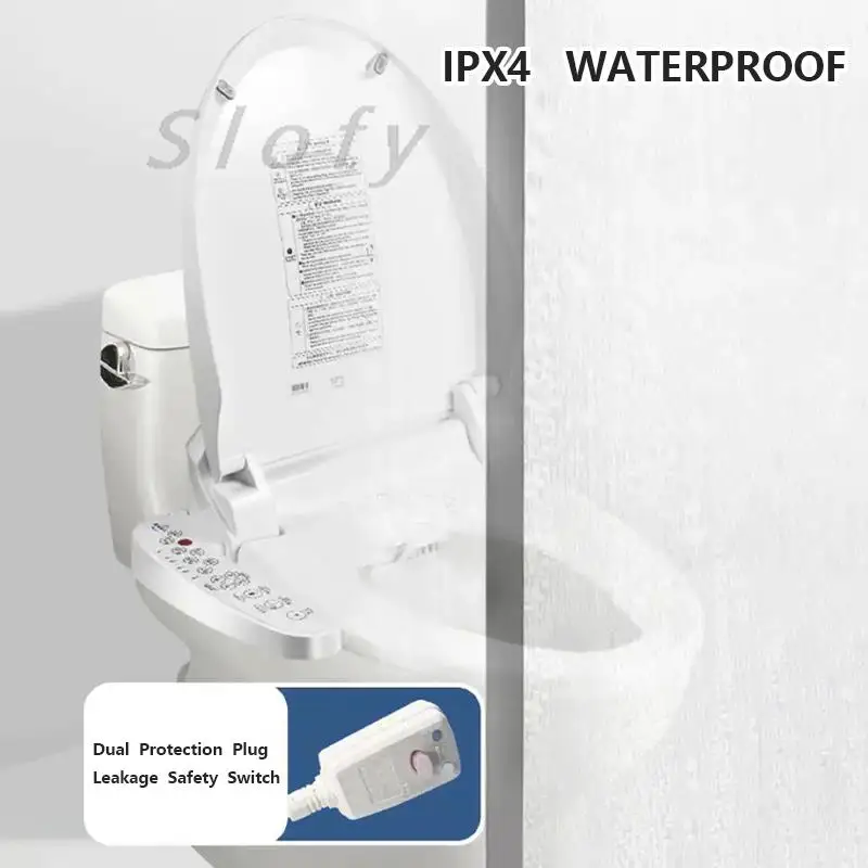 Intelligent Toilet Cover Automatic Flushing Toilet Seat Electric Bidet Seat With Heated Warm Air Dryer Night Light