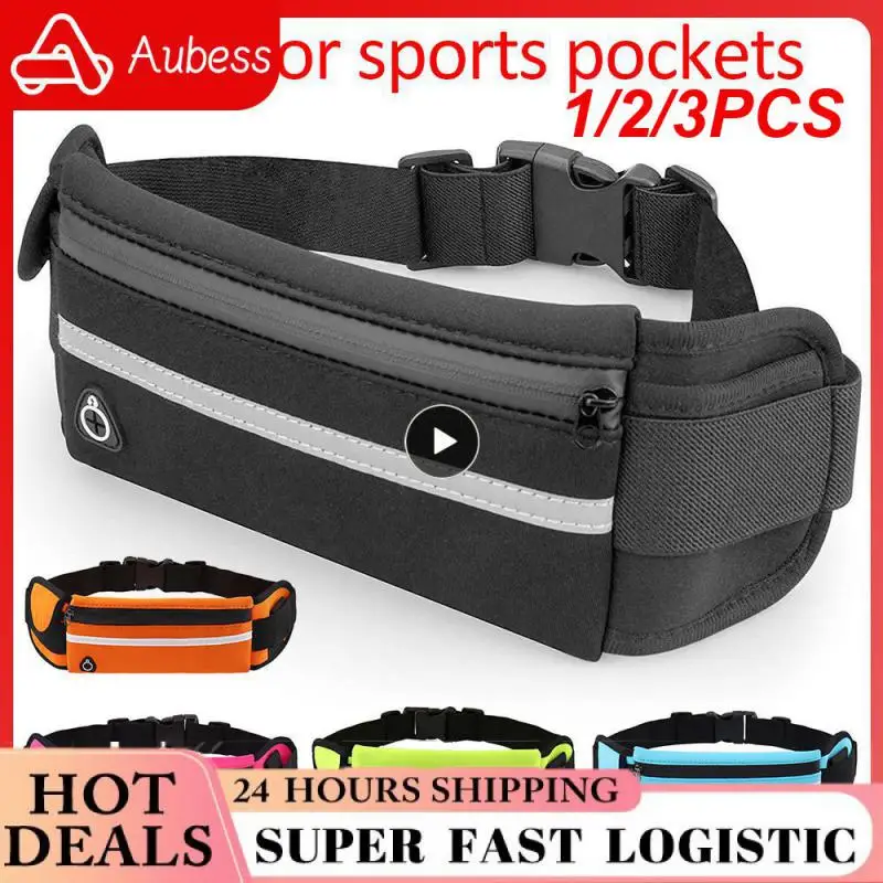 

1/2/3PCS Running Waist Bag Gym Fanny Outdoor Belt Bag Mobile Phone Pack for Men Women Running Jogging Run Pouch Hydration