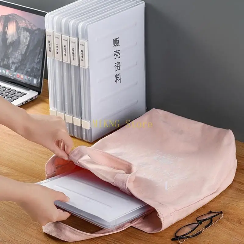 휴대용 파일 상자 슬림 문서 주최자 케이스 투명 플라스틱 상자 12x9 인치 사무실 책상 파일 베스트 세일