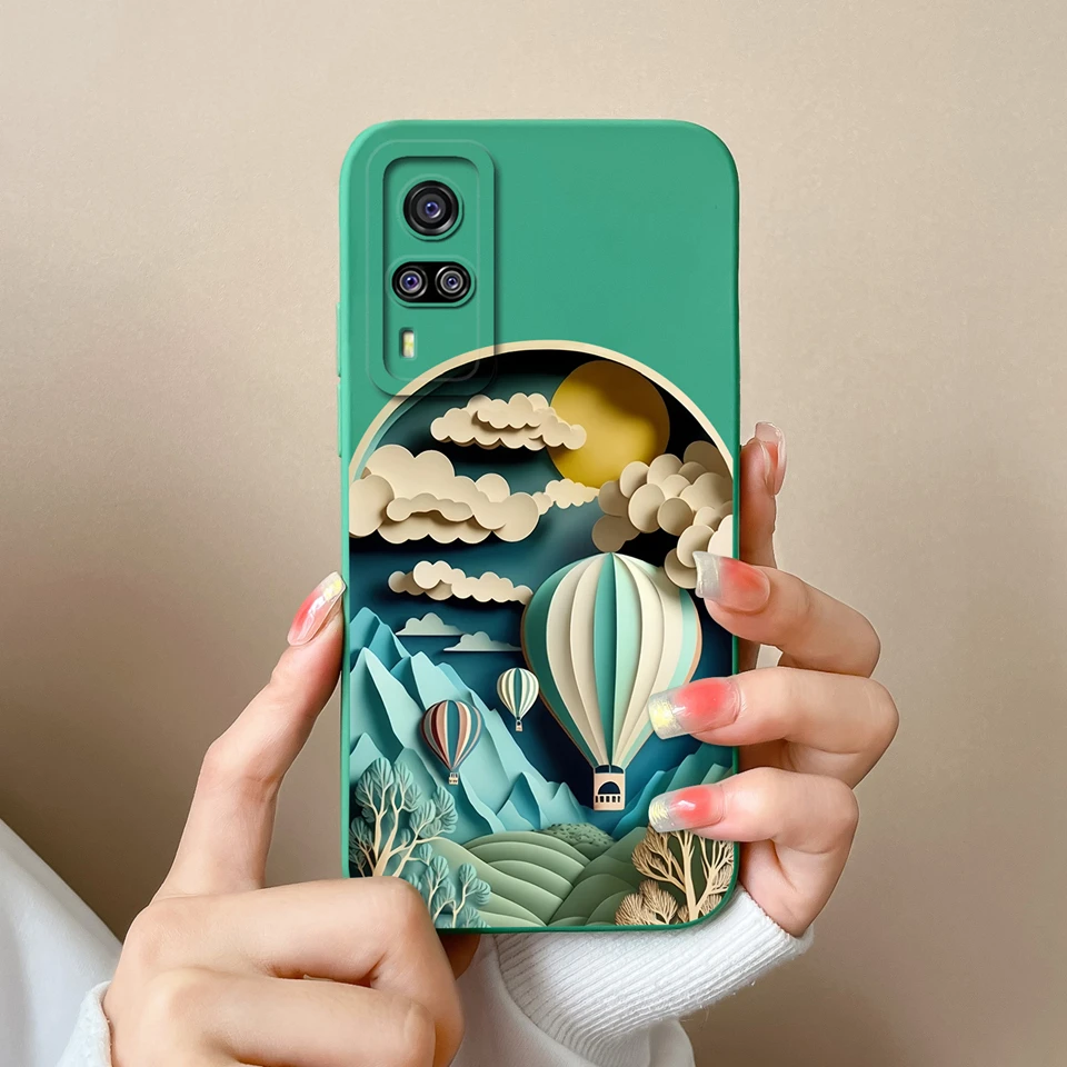 Cute Panda Dog & Floral Liquid Shell Soft Protective Luxury Case - Vibrant Design Cover