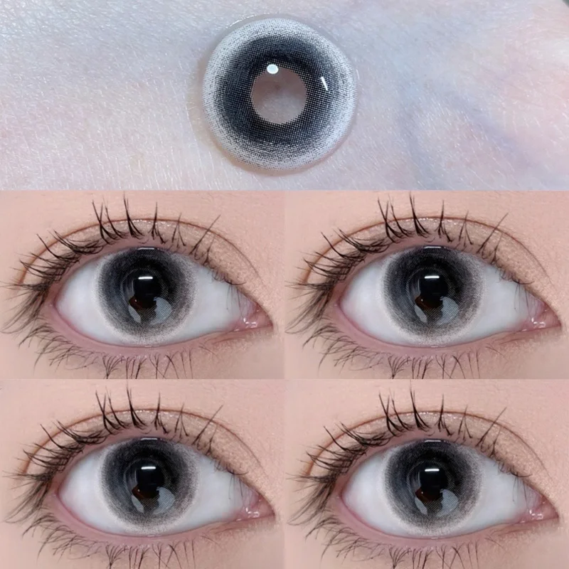 Black and White Halloween Crazy Eye Contact Lenses (1 Pair)