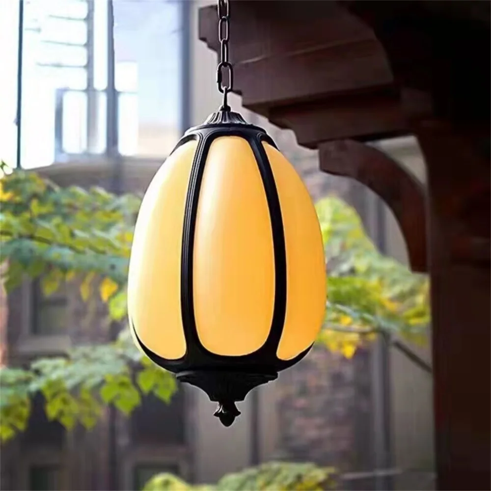 TEMAR Classical Dolomite Pendant Light Outdoor LED Lamp Waterproof for Home Corridor Decoration