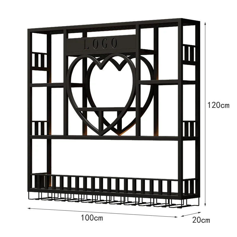 Shelf Hanging Wine Cabinets Modern Industrial Club Whisky Bar Cabinets Liquor Display Metalic Botellero Vino Liquor Furniture