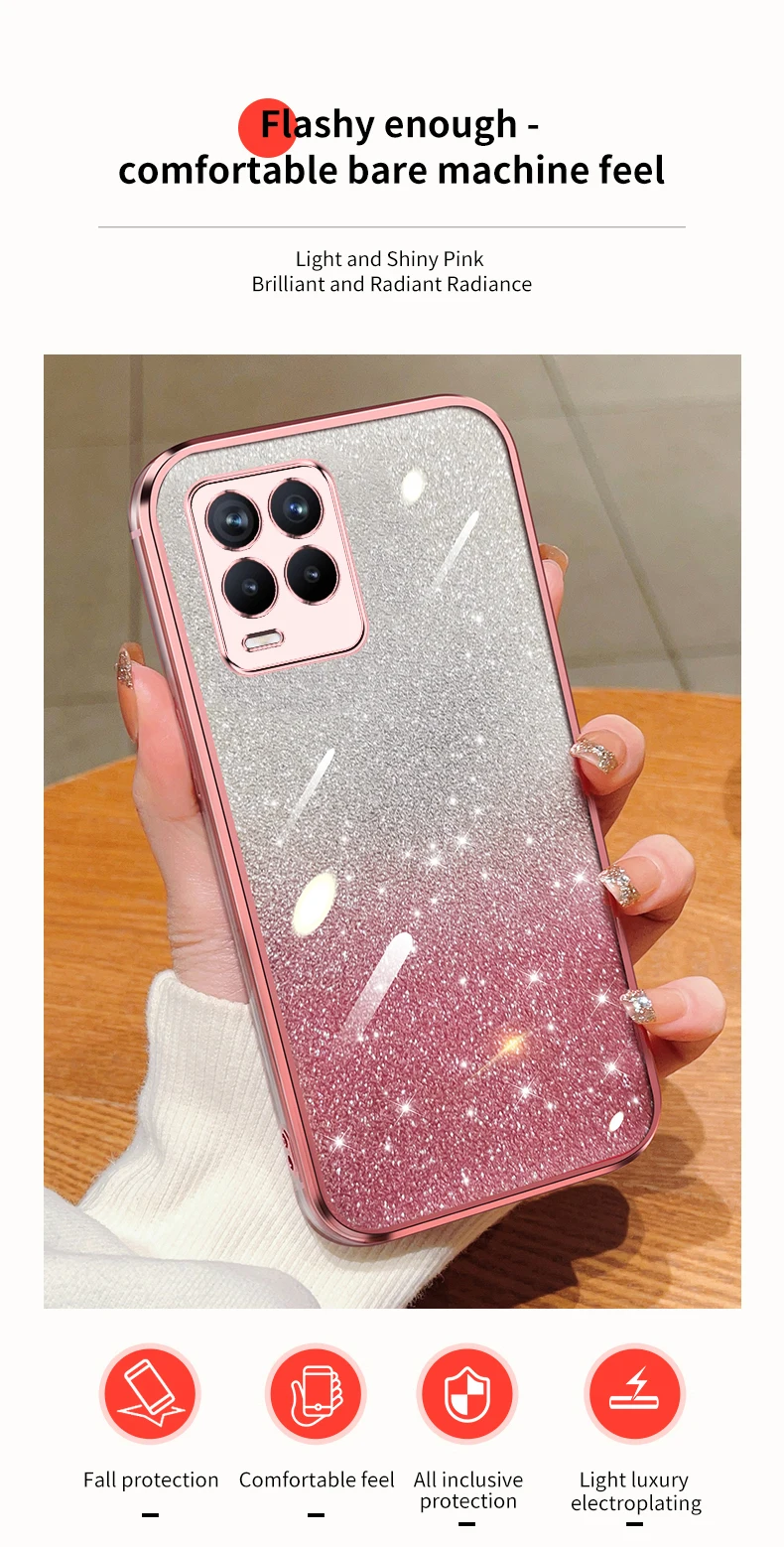 Realme8 9pro Quicksand Bear support à paillettes coque de téléphone pour Oppo Realme 8 11 Pro Plus 4G 5G 9i 7i 5i 6i 5s 5 9 8pro support_voghion.com