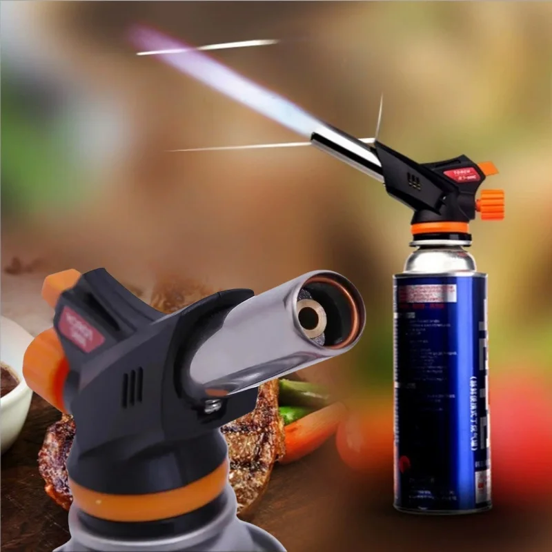 Lighters Ignition Head Adjustable Gas Torch Flame Gun Kitchen Jet Blow Torch Lighter for BBQ Butane Lighter