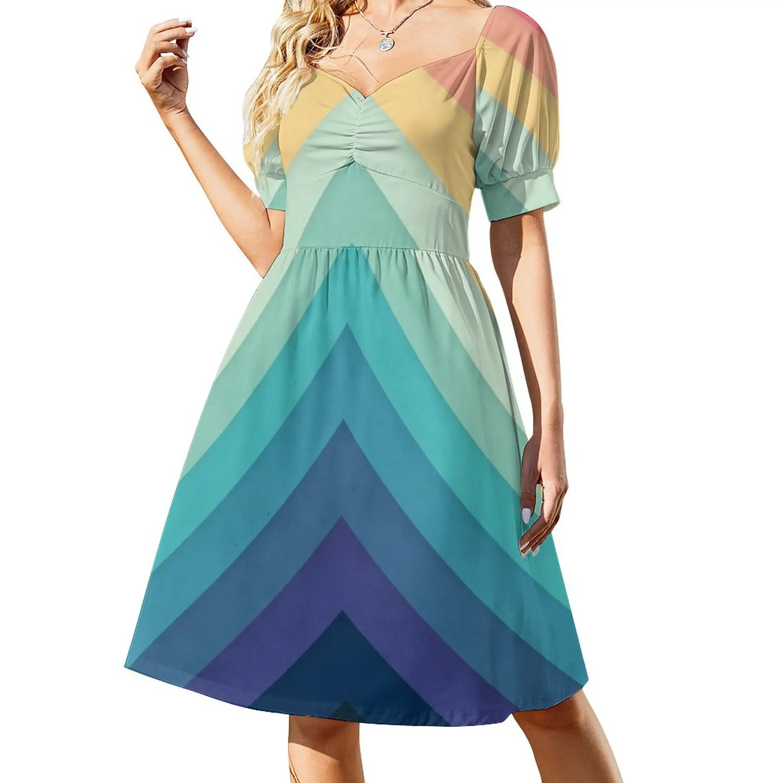 

Retro Chevrons 002 Dress wedding guest dress 2023 dresses for woman