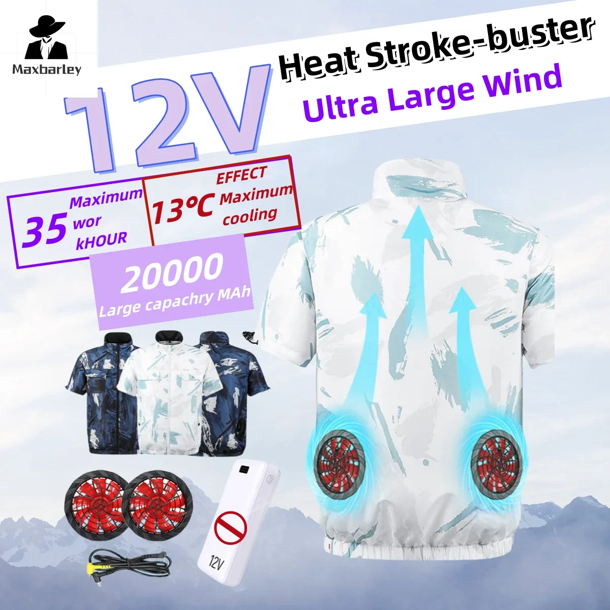 

USB Smart Fan Vest Women's and Men's Ice Vest Summer Air Conditioning Clothes Cooling Vest High Temperature Work Fishing Coat