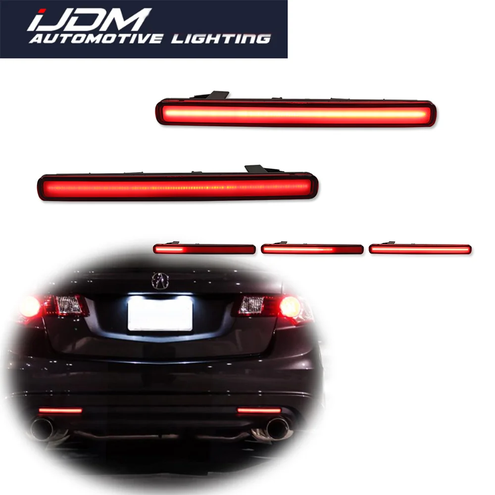 

Для Acura TSX (евро аккорд) 2009 2010 2011 2012 2013 2014 красная зеркальная задняя фара автомобиля отражатель задний бампер/стоп Противотуманные фары с указателем поворота
