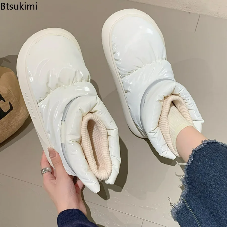 

New 2023 Women's Keep Warm Slippers Autumn Winter Female Snow Boots Soft Comfortable Outdoor Woman Ankle Boot Wool Cotton Shoes