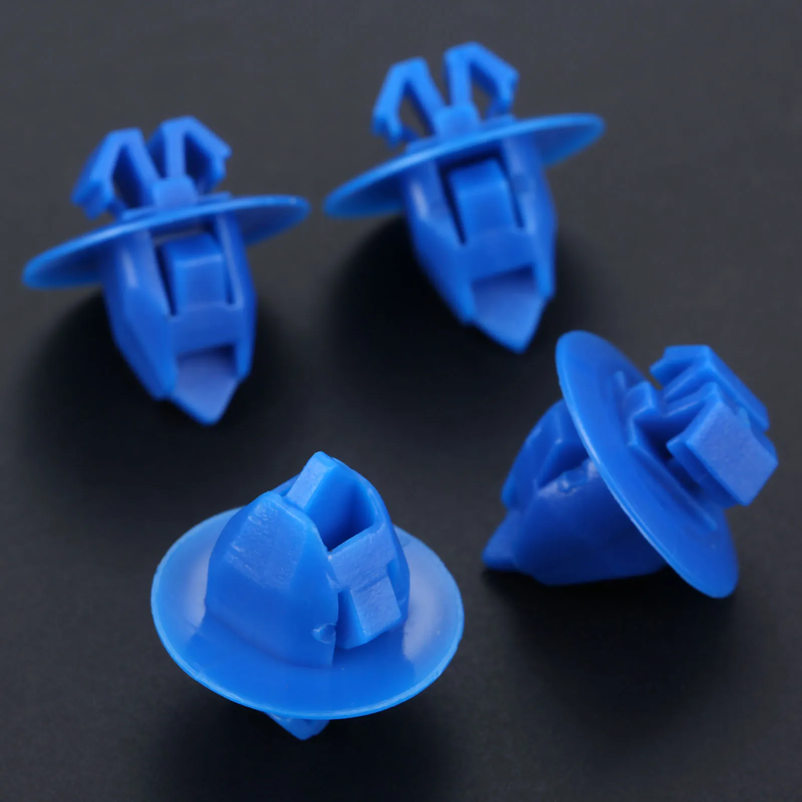 

50PCS Auto Fasteners Push-in Type Clips 8mm Hole Blue Car Guard Board Shield Retainers Fit Toyota Auto Door Trim Plastic