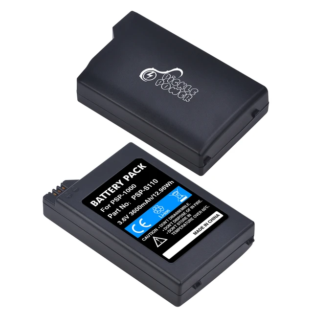 Paquete de 2 baterías de repuesto PSP-S110 para Sony PSP 3000, PSP 2000,  PSP 3001, PSP 2001, PSP Slim, PSP S110, PSP 3004, PSP 3002 Consola de