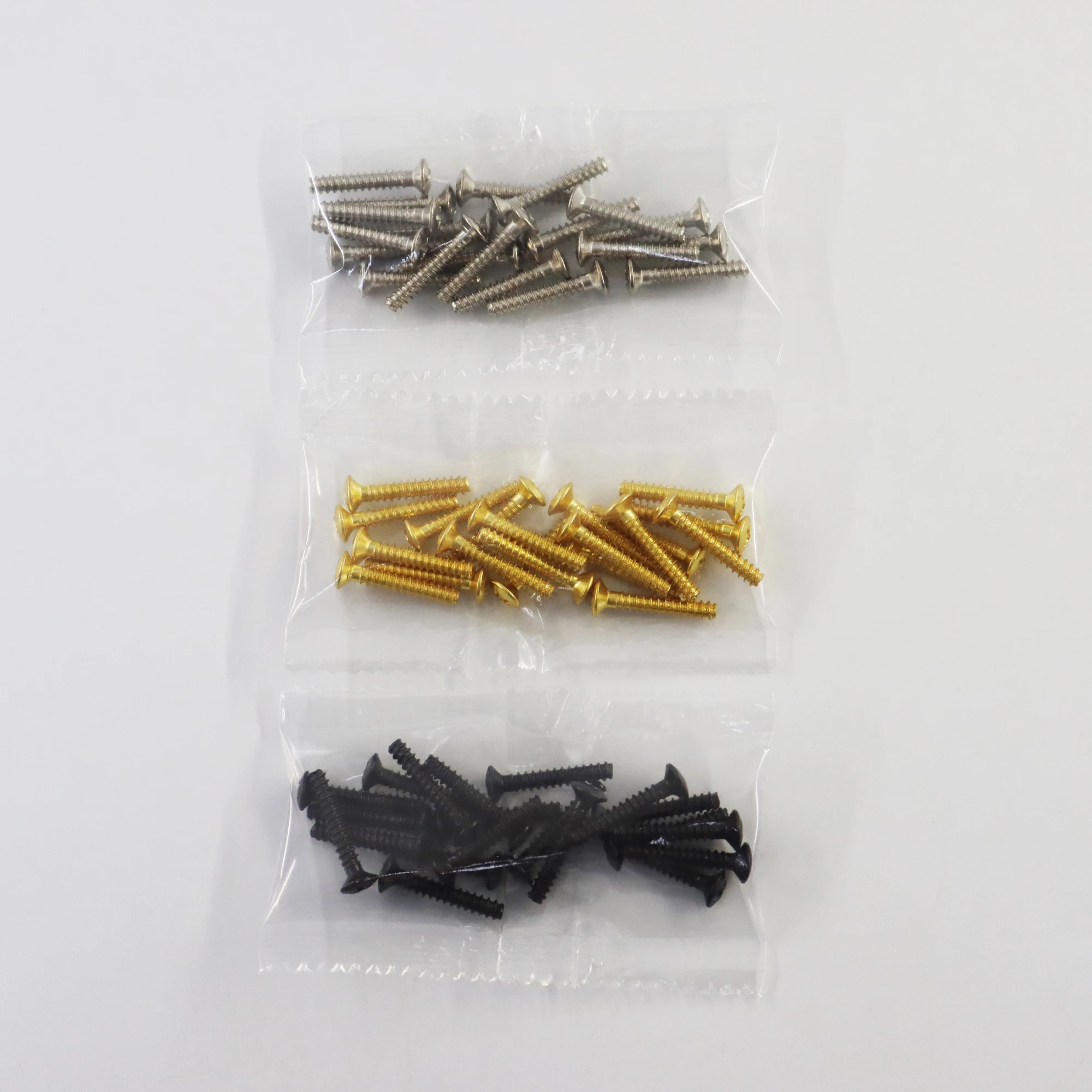 PHRILAM Gitarren-Tonabnehmerschrauben, Einzelspulen-Tonabnehmer-Befestigungsschrauben 3,5x22mm, Erhältlich in Chrom/Schwarz/Gold – Detail 4