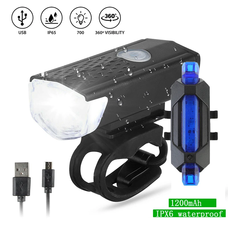 

USB LED велосипед велосипед огни перезаряжаемые набор Mtb дорожный велосипед передние задние фары лампы велосипед аксессуары безопасности предупреждение свет