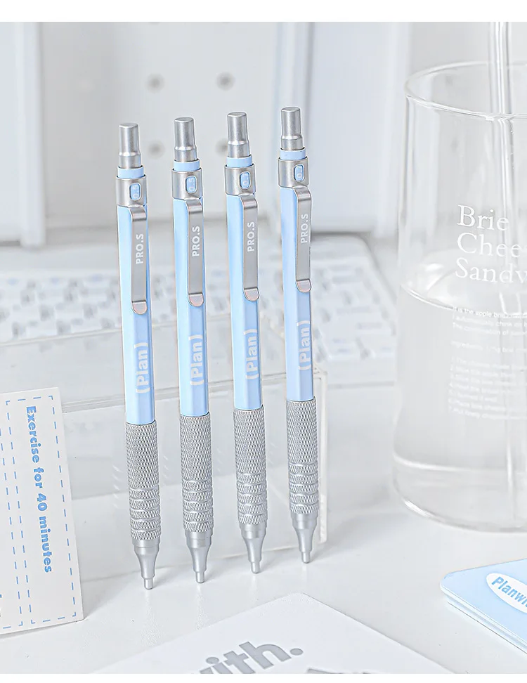 Planwith Schulbedarf, Anti-Fall, niedriger Schwerpunkt, automatische Metallbleistifte, Schreibwaren für Studenten, 0,5/0,7 mm Zeichenstift – Detail 15