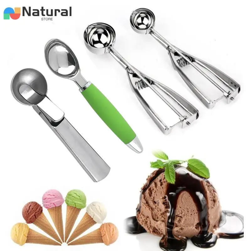 Ice Cream Scoop Stainless Steel Ice Cream Scoop Ball Digger Handmade Ice Cube Mold Easy Demoulding Kitchen Accessories Tray Mold ice cream scoop