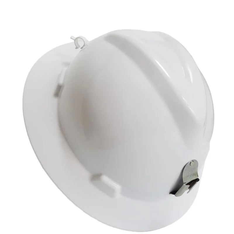 Miner Safety Helmet Full Brim Work Helmet Lightweight Railway Wide Brim Miner with Lamp Bracket