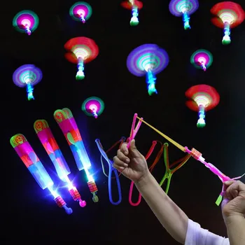 10PCS Glow-in-the-Dark Flying Arrow Slingshot Toys – Kids Birthday Gift 1