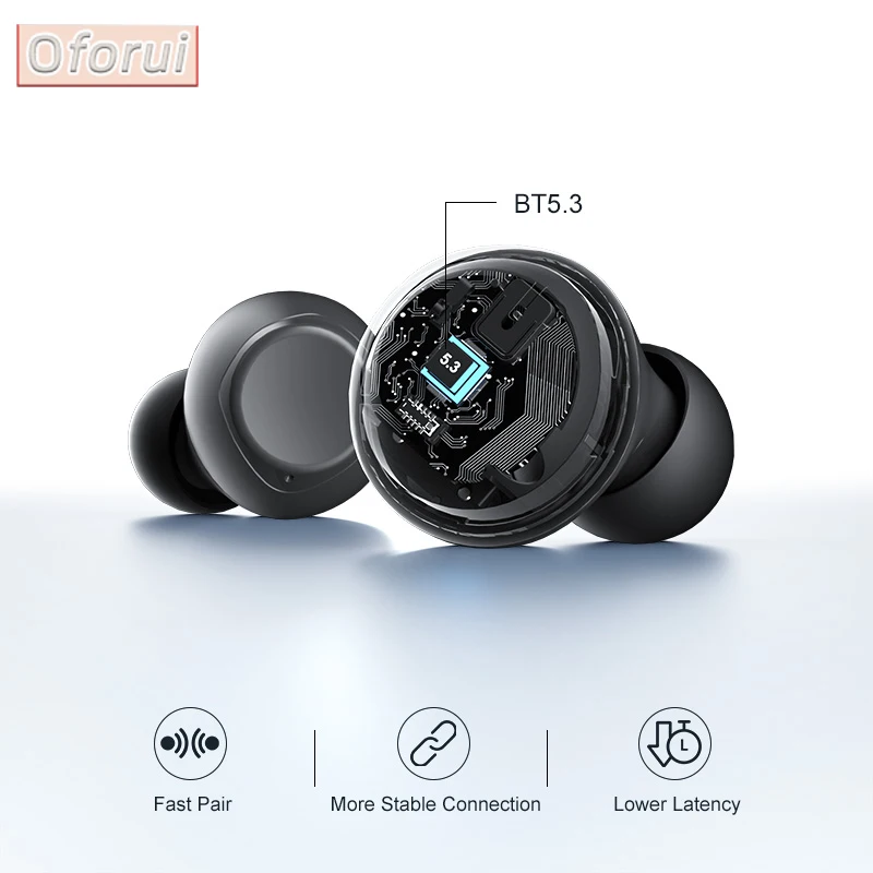 

Oforui Game Noise Reduction Earphones 5.4 Bluetooth With Mic Bluetooth Earphones Support Multiple Connection TV Earphones