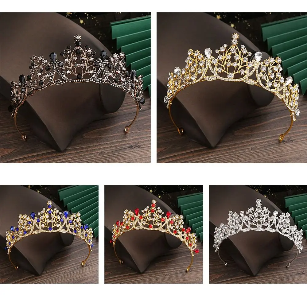 Ornaments Bridal Hairpin Flower Leaf  Hair Comb Rhinestone Hair Hoop Hair Comb Princess Crystal Tiaras Bridal Hair Accessories