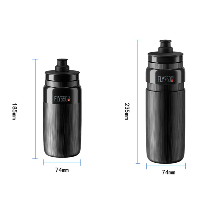 Bicycle Water Bottle Water Bottle Sports Bottle 1pc 550ML/750ML ELITE Kettle FLY TEX Bicycle Kettle Ultra Light Road Bike Mountain Bike Cycling