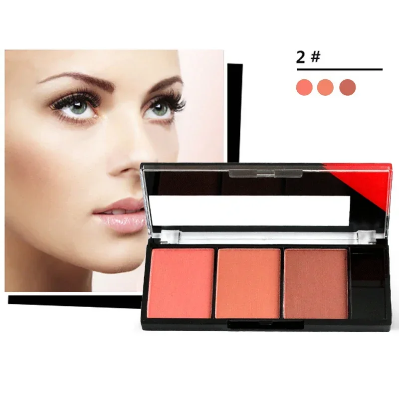 Face Blush Plate Powder Pigment for Women Makeup