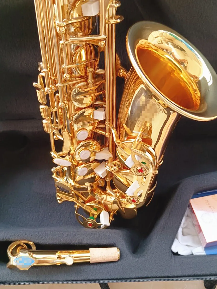 Profession Alto Eb Saxophone 802 Brass Gold E Flat Sax Performance Musical Instrument With Case Accessories