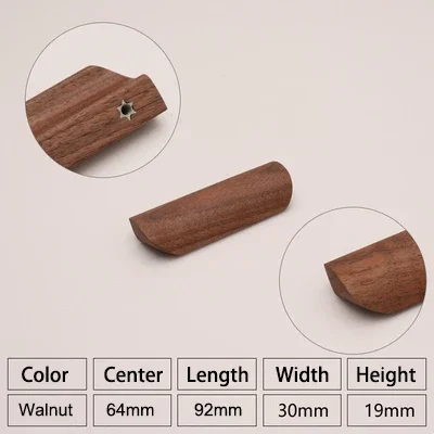 Natural Beech Wood Cabinet and Drawer Handles