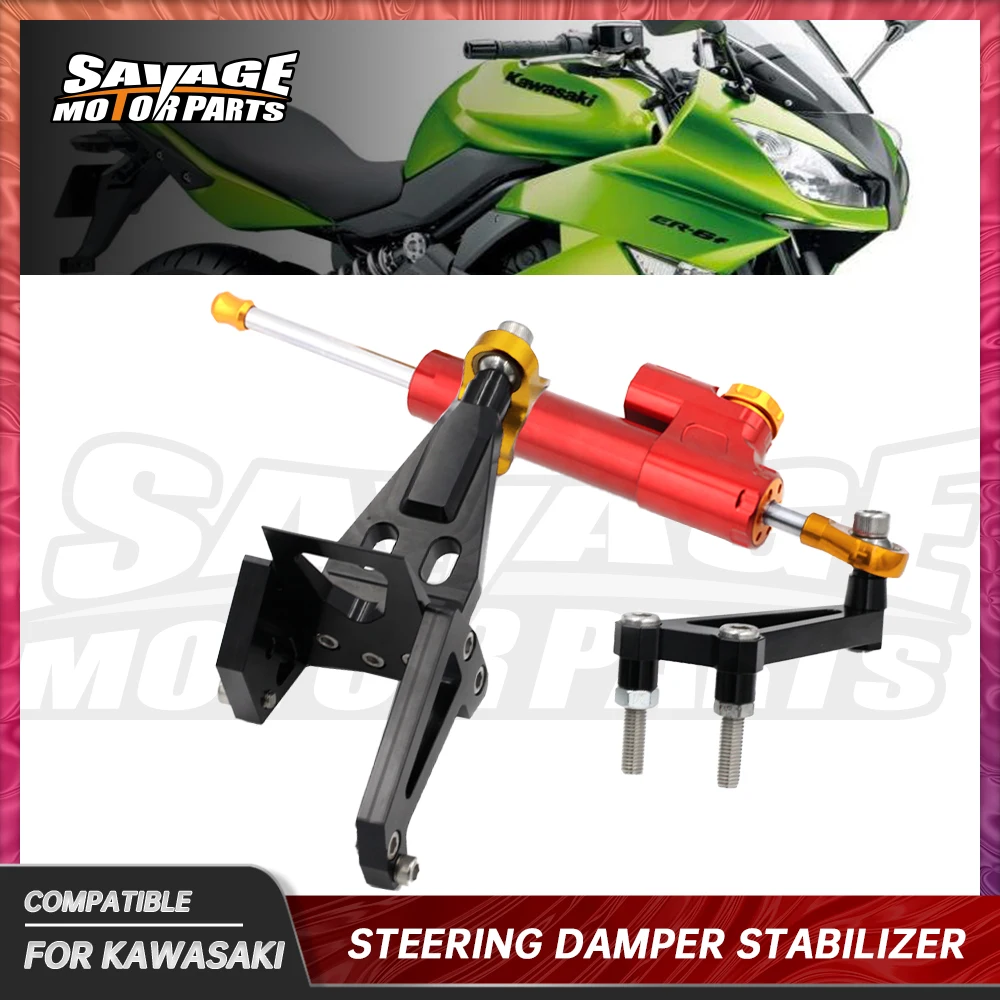 Steering Damper Stabilizer For Kawasaki Zx6r Ninja Z1000 Er4n Er6n