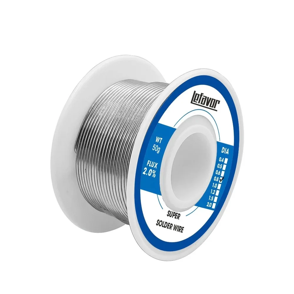주석 납 송진 코어 솔더 와이어 롤, 전기 아이폰 15, 14, 13, 12, 11 배터리, 금속 보드 용접 다리미, SMT BGA 수리, 0.8mm, 1.0mm