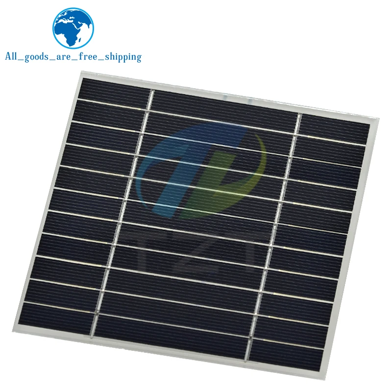 TZT 1/3pcs 5.5V 2.5W 450mA 미니 태양 전지 패널 128X125MM 태양 전지 DIY 빛 휴대 전화 장난감 충전기 휴대용 고품질