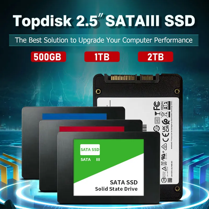 

Оригинальный 2 ТБ SSD SATAIII 2,5 "Ssd жесткий диск 1 ТБ 500 ГБ высокоскоростной переносной Внутренний твердотельный накопитель для ПК/ноутбука mac
