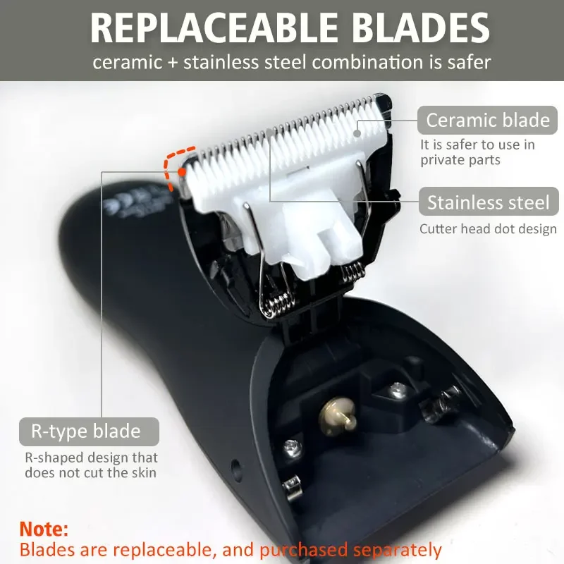 Professional Trimmer for Intimate Areas Body Hair Trimmer