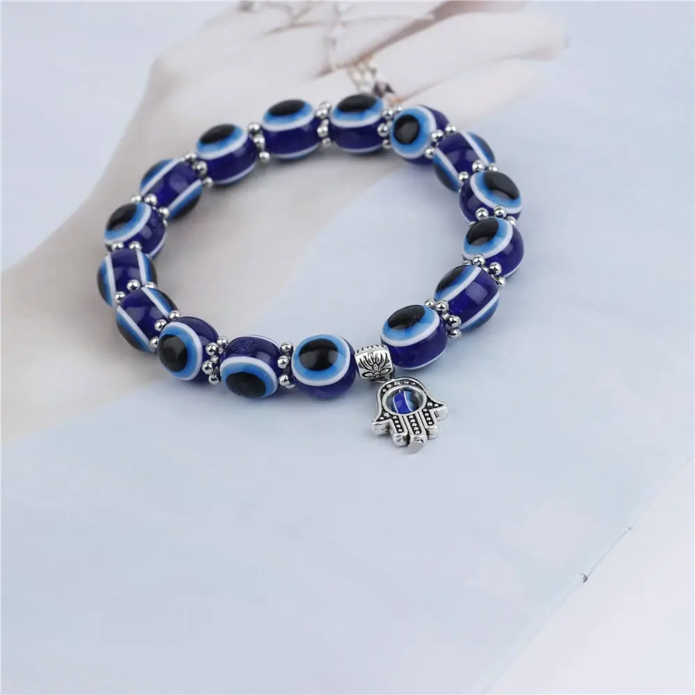 Resin Bracelet Blue Eye Resin Temperament Casual Hip Hop Fatima Palm Devil Eyeball Party Date
