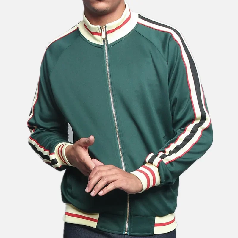 Striped Baseball Jacket Casual Men's Autumn/winter Sweatshirt Cardigan Sporty Elegant Style