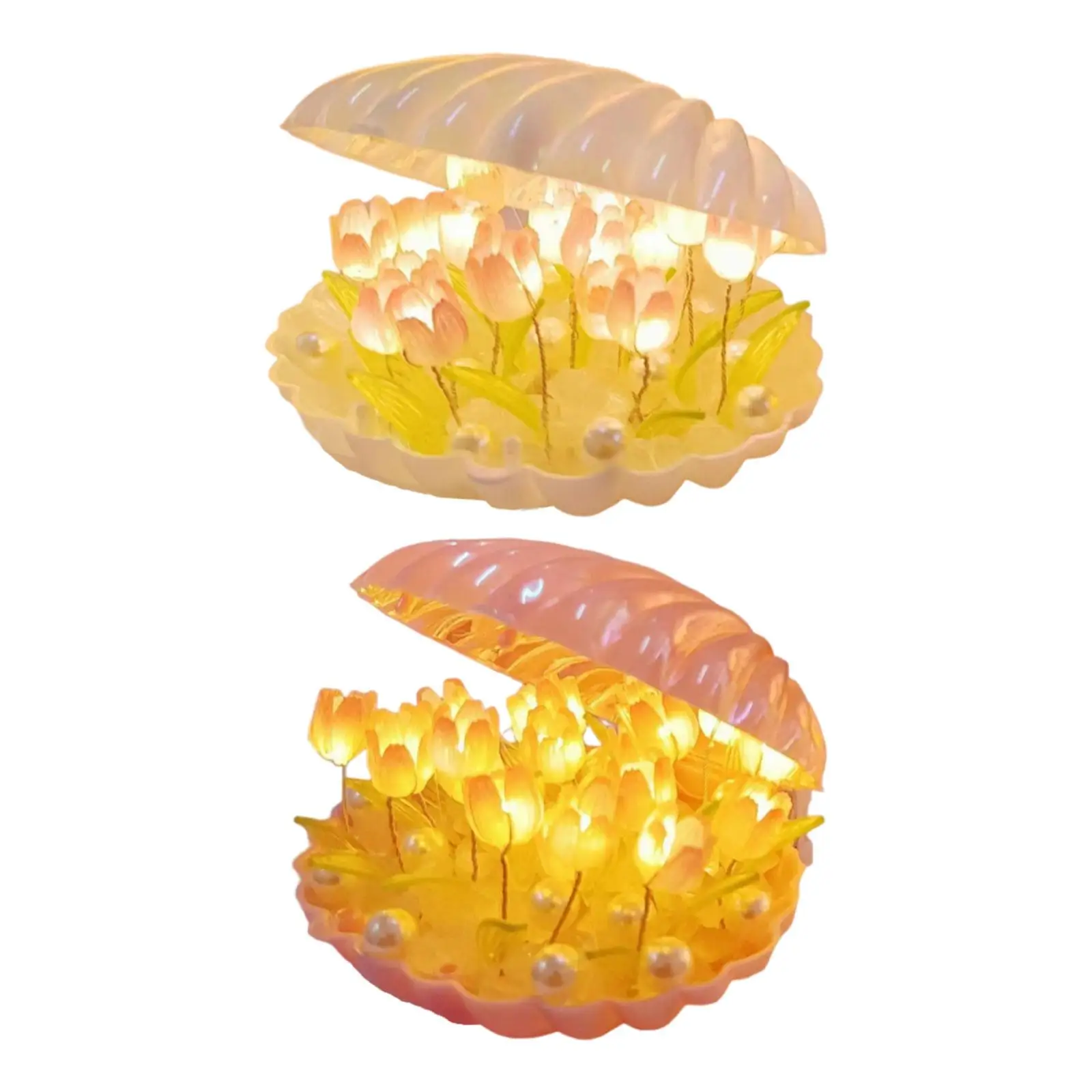 

DIY Night Light Supplies Nightlight Decorative Sleeping Lamp Shell Tulip Night Light for Dining Room Bedroom Party Birthday Gift