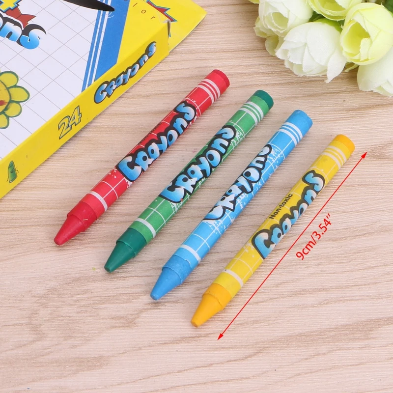 Wax Crayon Stick 1 Set Kid Painting Safety Student Drawing Sketching Art Tool Colorful Kids Paint Stik Pen 12 Colors Colored Crayons Children Painting Supplies