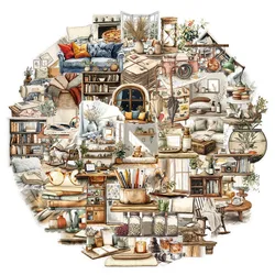 Home Art Theme Decorative Sticker Set (50 PCS) (50PCS)