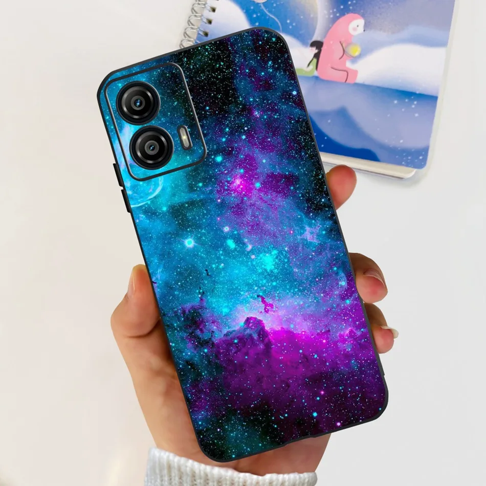Stylish Pattern Soft TPU Shockproof Black Silicone Phone Case