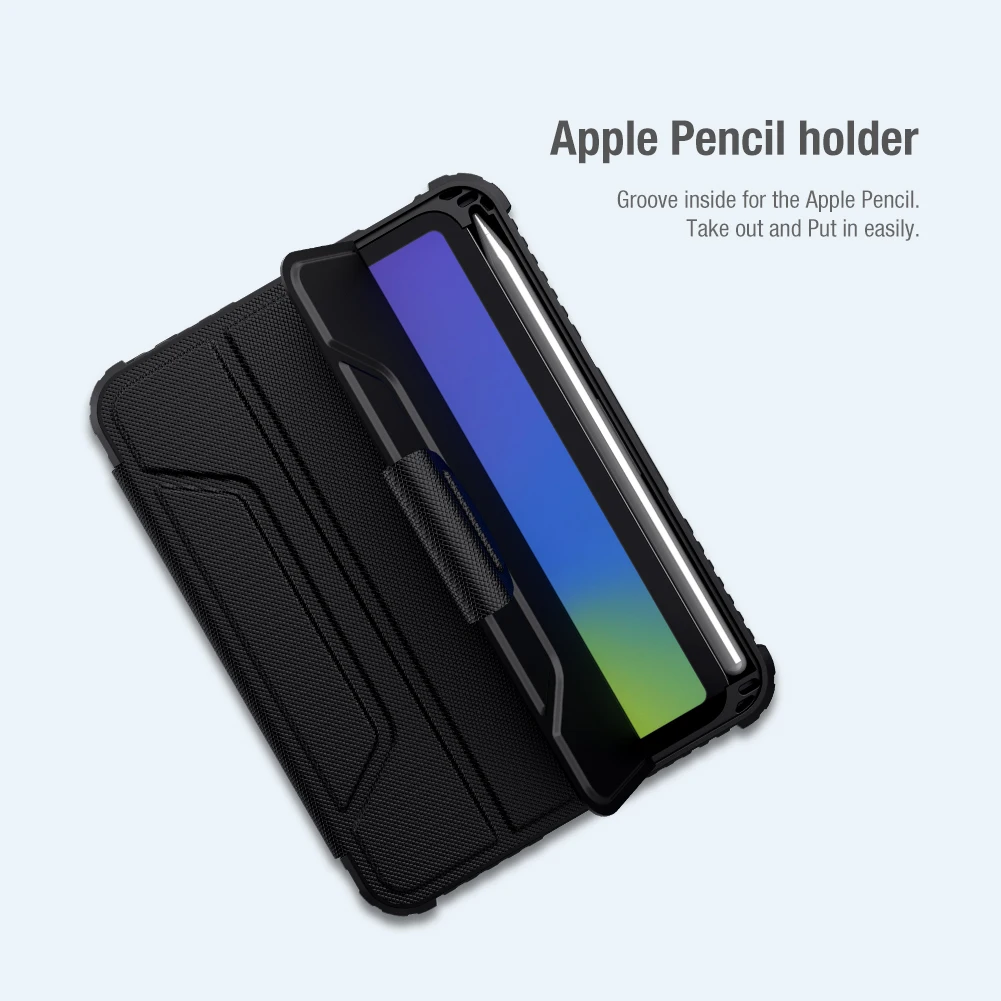 Nillkin Amortecedor Pro Case de Couro para Ipad Mini 2023 Slide Câmera Proteção Escudo Inteligente Flip Capa Traseira - Imagem 6