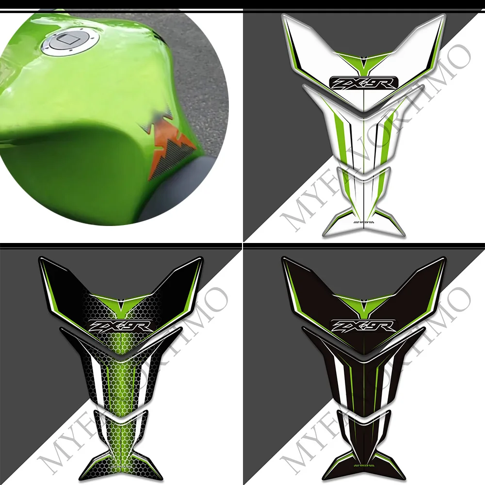 오토바이 탱크 패드 데칼 프로텍터 가스 연료 오일 키트, 3D 스티커, 가와사키 닌자 ZX9R ZX 9R ZX-9R 탱크 패드 엠블럼 로고 무릎
